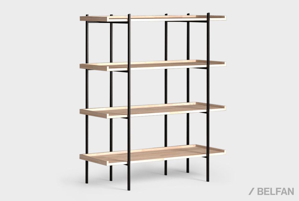 Стеллаж открытый "Cube Design" 4 массив дуба 1