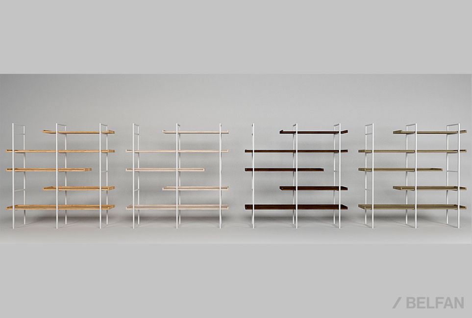 Стеллаж "Арт" 453 массив дуба, металл 3