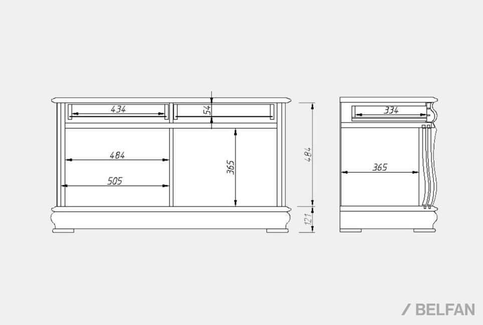 Тумба "Тэфи" 08 массив и шпон дуба 2