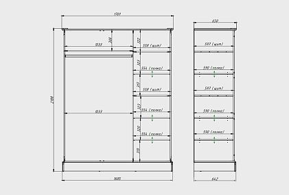 Шкаф для одежды 3-х дверный «Бриансон»