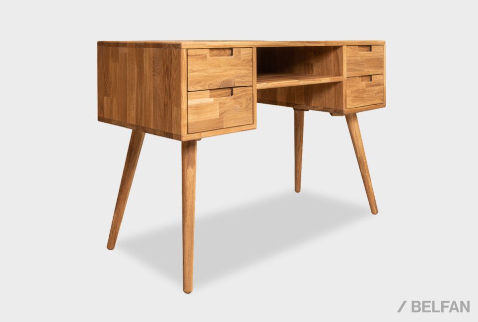 Стол письменный "Ирвинг" (2 тумбы) массив дуба 2