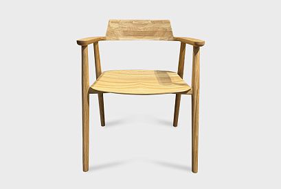 Стул "Страсбург" с подлокотниками; дуб натуральный