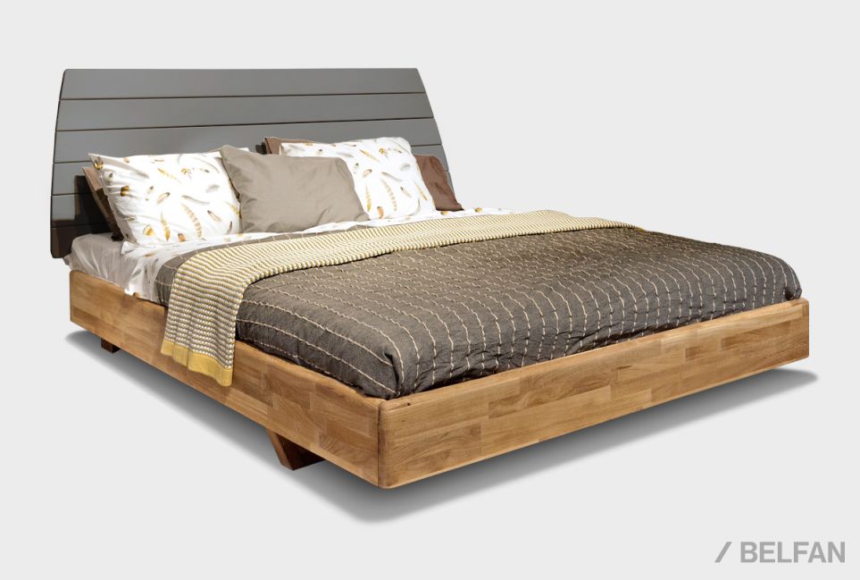 Кровать "Уоллстрит" (комбинированная) массив дуба, МДФ 1