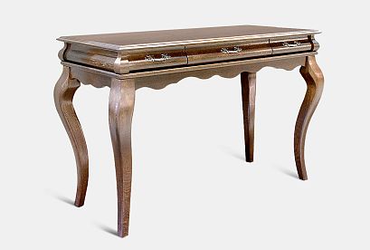 Стол туалетный (без надставки) "Тэфи"; *ММ-216-06/01; амбэр с белой патиной