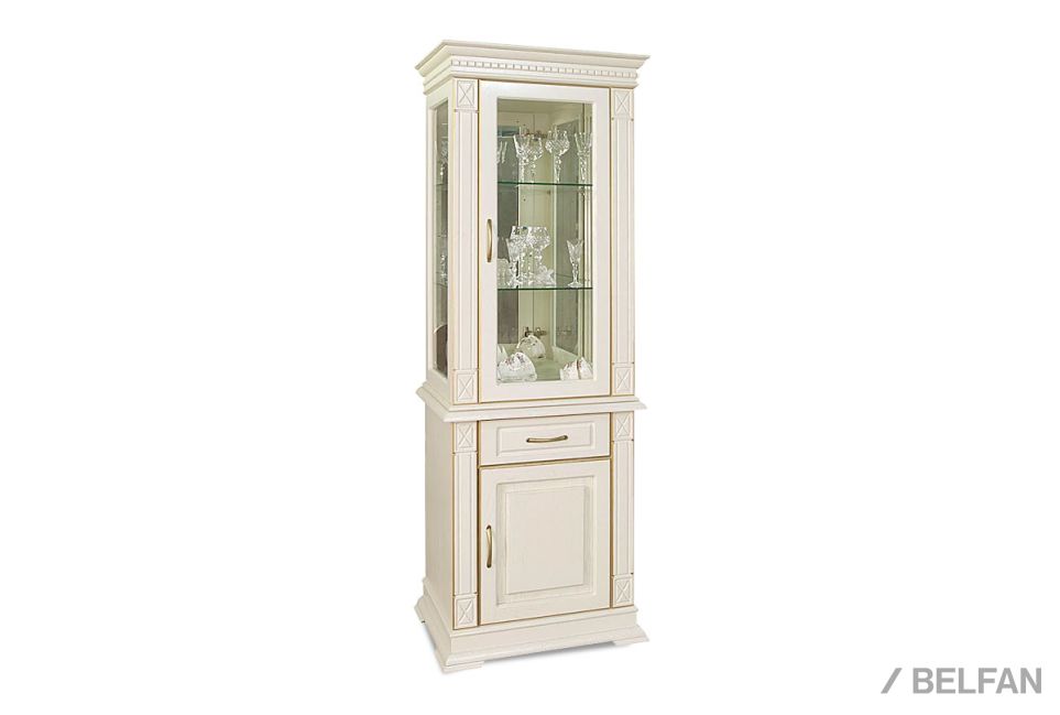 Шкаф комбинированный "Верди Люкс 1з" массив и шпон дуба 1