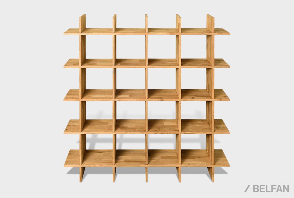 Стеллаж "Арт" 4x4 массив дуба 1