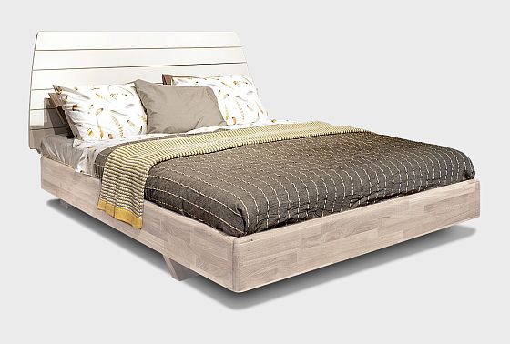 Кровать "Уоллстрит" (комбинированная) массив дуба, МДФ 5