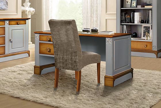 Стол письменный "Бриансон" (1 тумба слева) массив и шпон дуба, МДФ 6