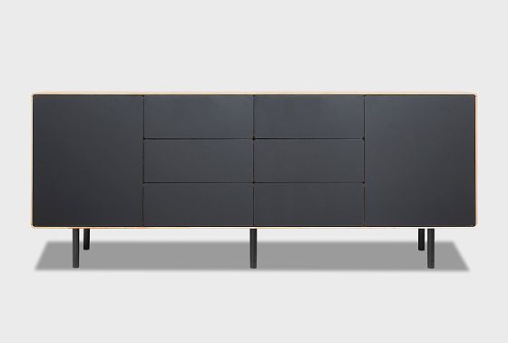 Тумба "Норман" 4 (с ящиками) массив дуба, МДФ, металл 6