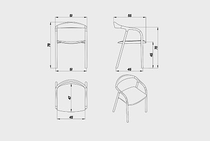 Стул "Лугано" с подлокотниками