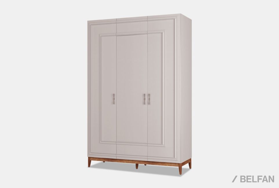 Шкаф 3-х дверный "Сакраменто" (с декором) массив и шпон дуба, МДФ 3