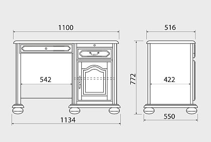 Стол письменный "Давиль" 1420