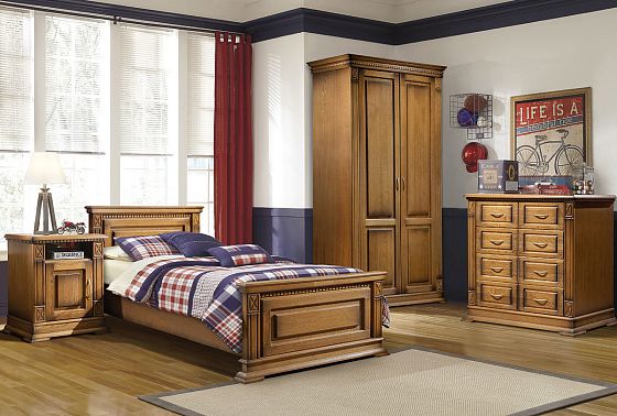 Шкаф для одежды 2-х дв. "Верди Люкс" массив и шпон дуба 4