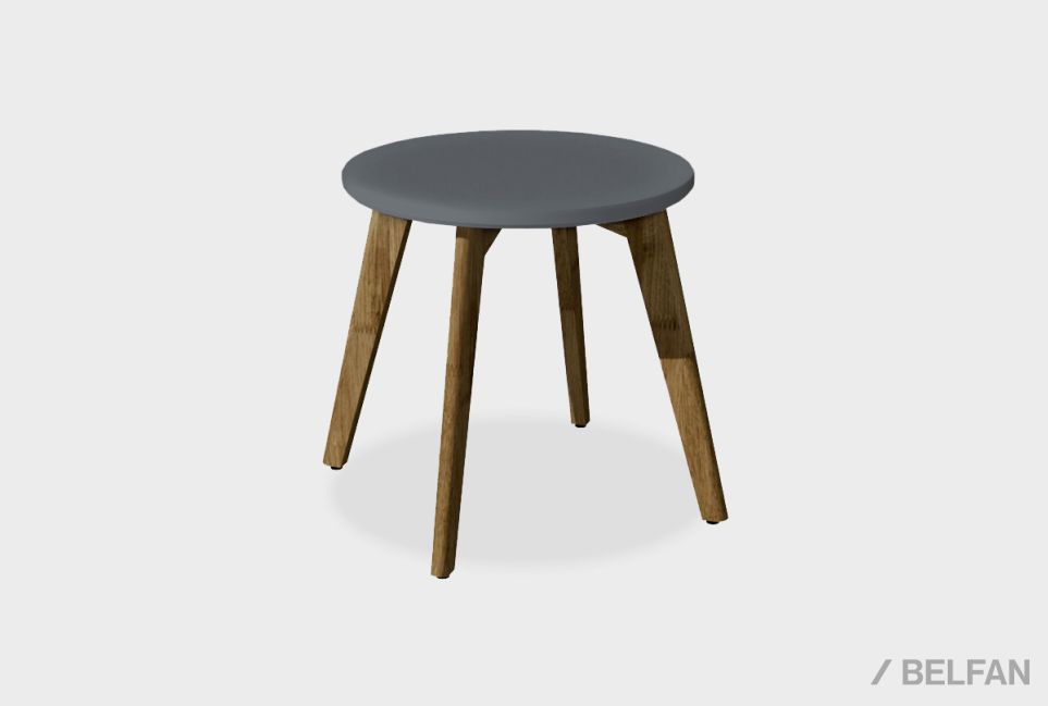 Стол журнальный "Уоллстрит" круглый 263 массив дуба, МДФ 1