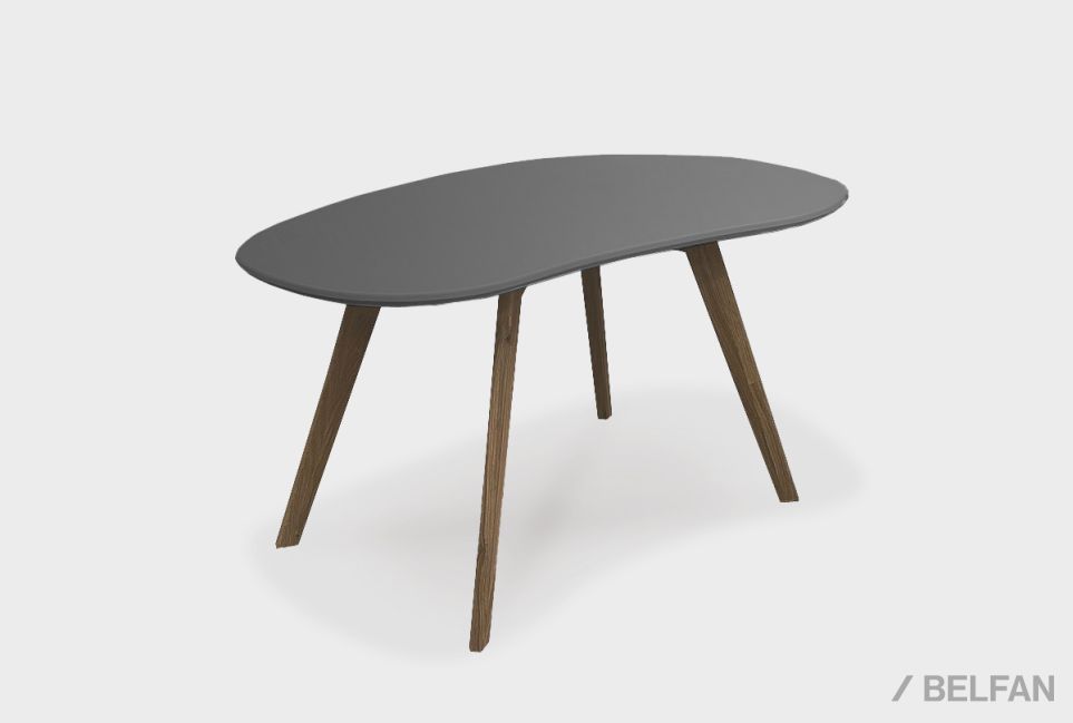 Стол журнальный "Уоллстрит" овальный 267 массив дуба, МДФ 1