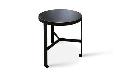 Стол журнальный "Collin" (круглый) малый; А-016.345; металл черный; Обсидиан