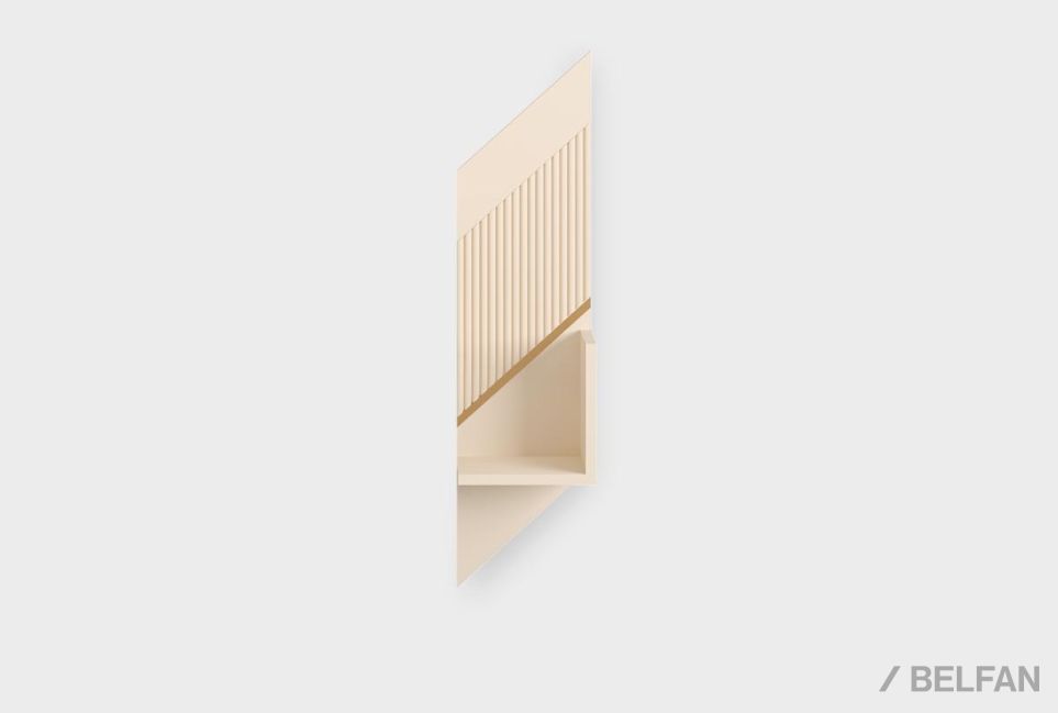 Полка настенная «Авеню» (правая) МДФ, металл 1