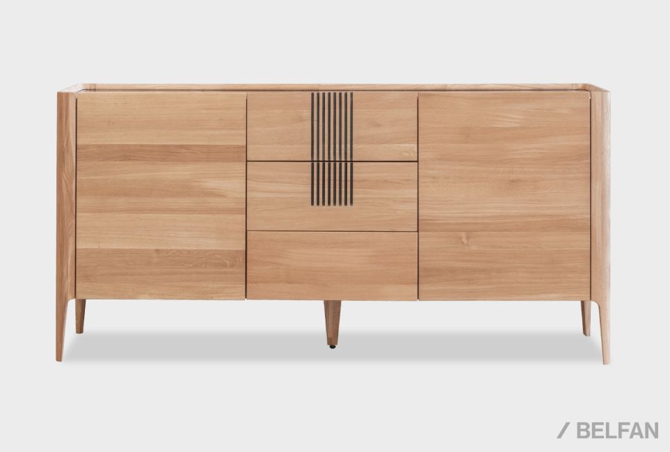 Тумба "Бергамо" 3 (с ящиками) массив дуба 1