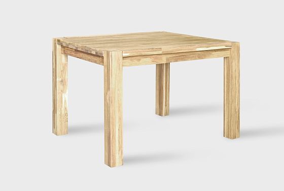 Стол обеденный "Берген" П-01 квадратный (сечение опор 90х90) массив дуба 4