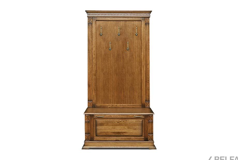 Тумба с вешалкой "Верди Люкс" 06 массив и шпон дуба 1