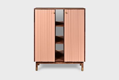 Тумба высокая "Меридиан"; *А-017.184; к-шоколадный дуб, ф-дымчатая роза