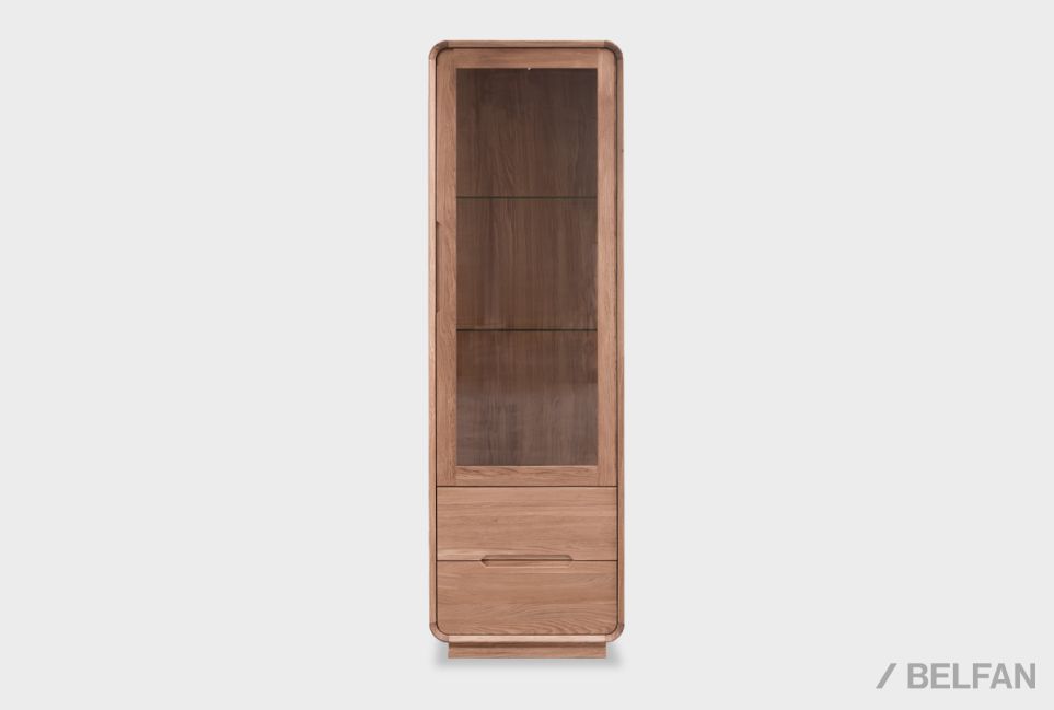 Витрина 1-но дверная "Монблан" (правая) массив дуба 2