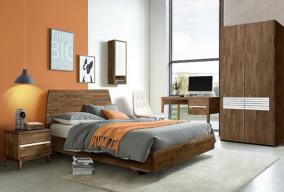 Кровать "Уоллстрит" массив дуба 4