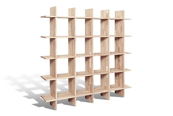 Стеллаж "Арт" 4x4 массив дуба 11