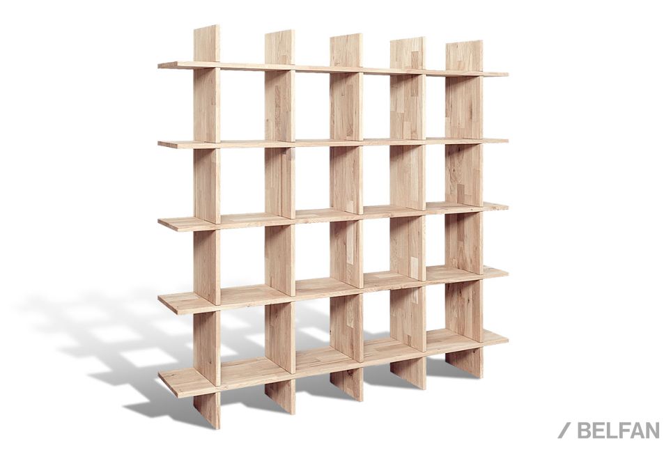 Стеллаж "Арт" 4x4 массив дуба 1