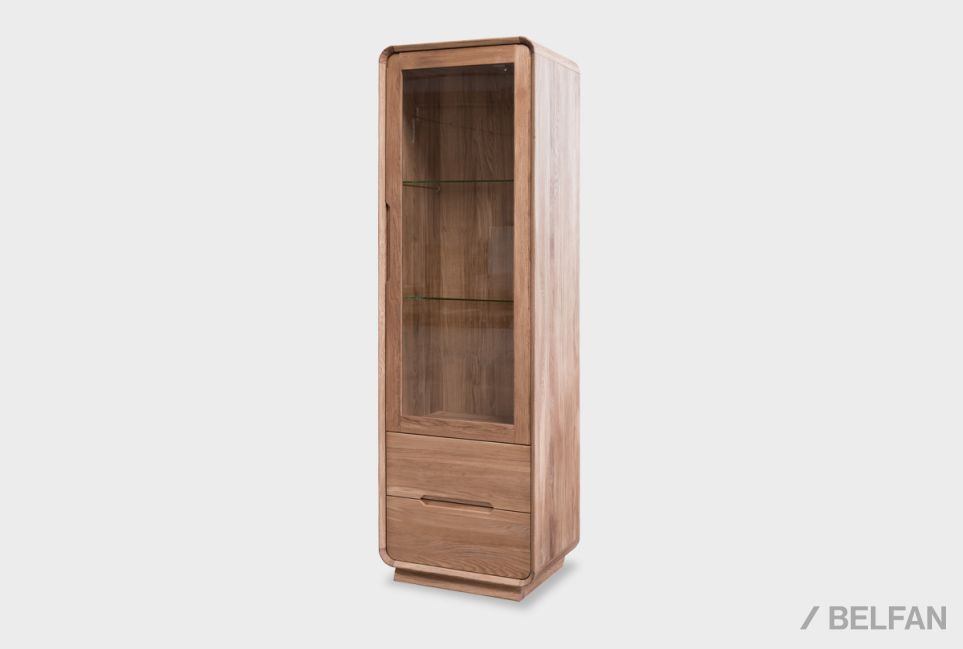 Витрина 1-но дверная "Монблан" (правая) массив дуба 1