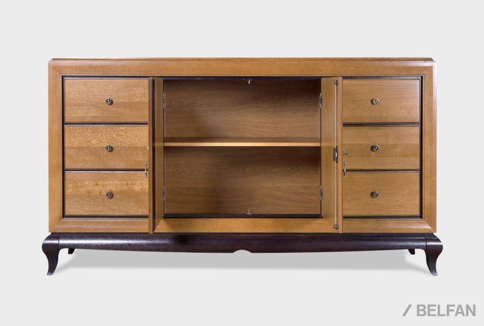 Тумба "Соната" 4 (с ящиками) массив и шпон дуба 7