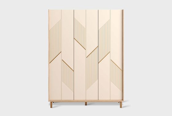 Шкаф для одежды 3-х дверный «Авеню» шпон дуба, МДФ, металл 4