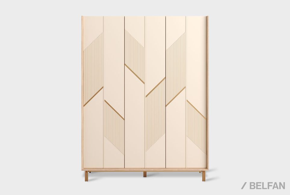 Шкаф для одежды 3-х дверный «Авеню» шпон дуба, МДФ, металл 2