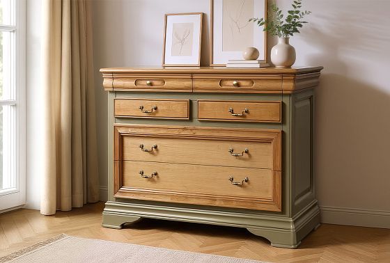 Комод "Оливия" массив и шпон ольхи 13