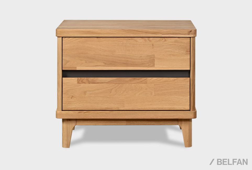 Тумба прикроватная "Уоллстрит" массив дуба, МДФ 2