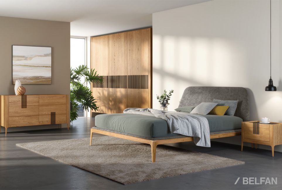Кровать "Бергамо" (мягкое изголовье) массив дуба 6