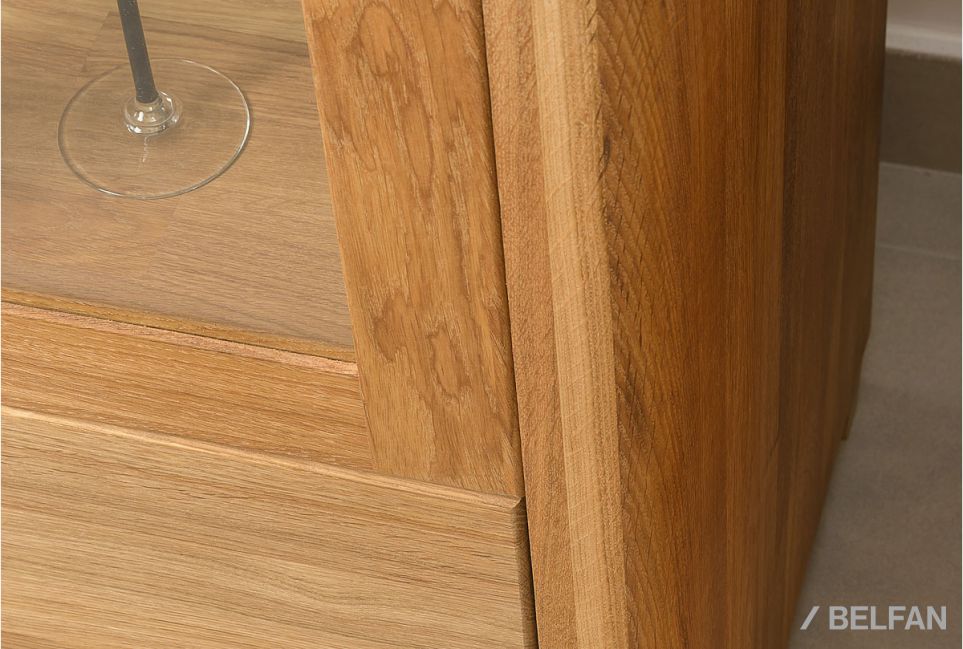 Тумба 2-х секционная "Норд" (высокая) массив дуба 7