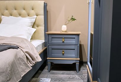 Тумба прикроватная "Стюарт"; *ГМ 6582; марено, натуральный дуб