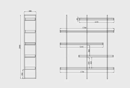 Стеллаж "Арт" 453
