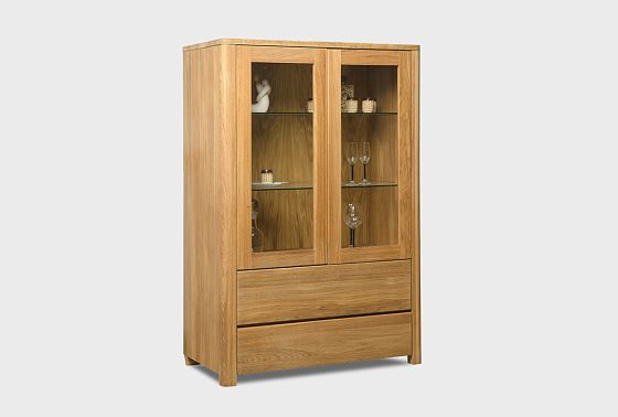 Тумба 2-х секционная "Норд" (высокая) массив дуба 3