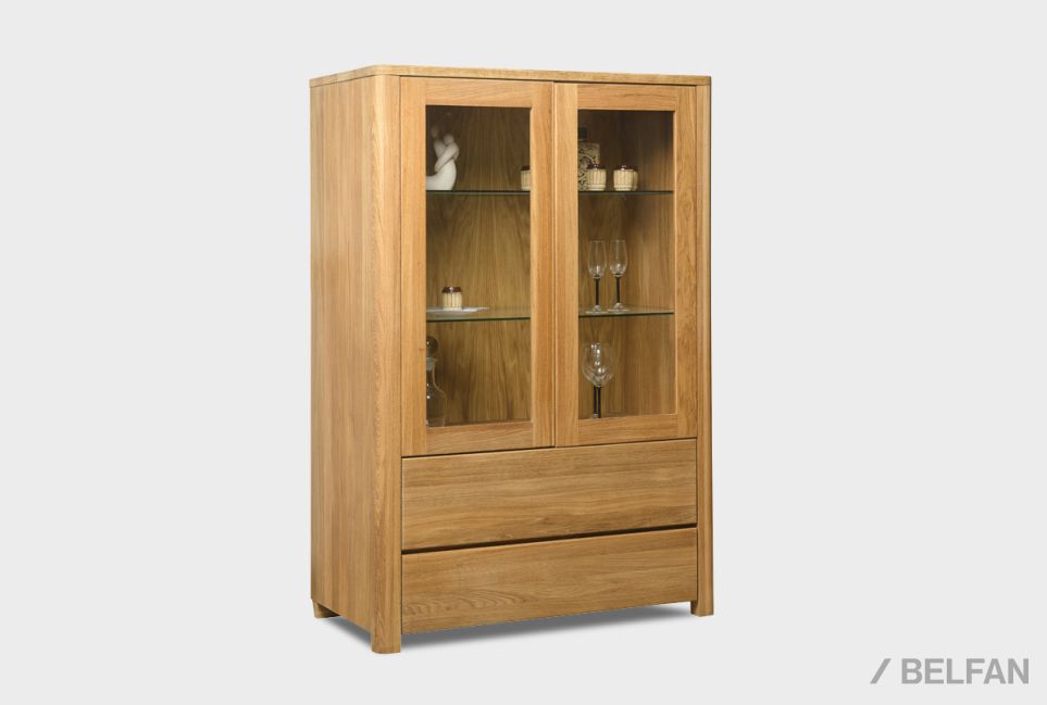 Тумба 2-х секционная "Норд" (высокая) массив дуба 4