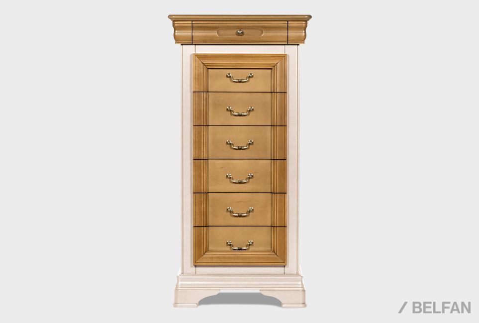 Комод "Оливия" высокий массив и шпон ольхи 2