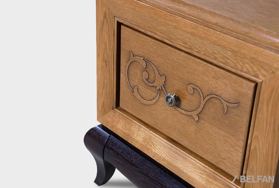 Тумба прикроватная "Соната" массив и шпон дуба 4