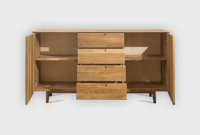 Тумба "Ирвинг" 3; 2 двери, 4 ящика; бейц-масло