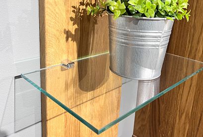 Полка настенная "Уоллстрит" (стекло); *А-012.24; к-бейц-масло