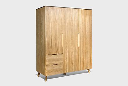 Шкаф для одежды 3-х дверный "Элва"; *ВМФ-1577; бейц-масло, графит