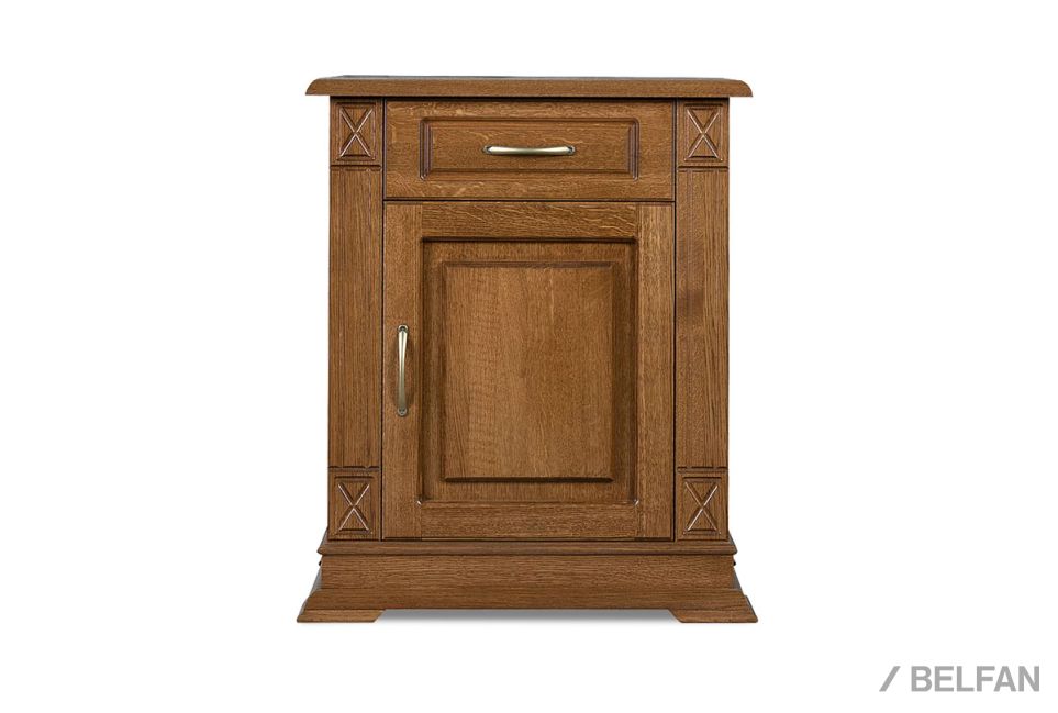 Тумба 1-но дв. "Верди Люкс 1" массив и шпон дуба 1