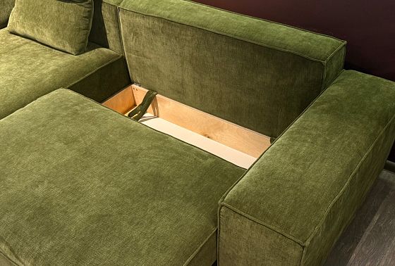 "Хьюго" диван с оттоманкой и пуфом  2