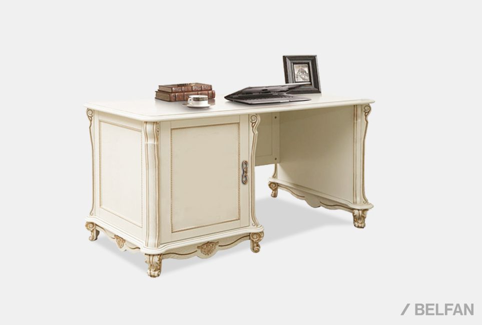 Стол письменный "Алези 1" (1 тумба слева) массив и шпон дуба 2