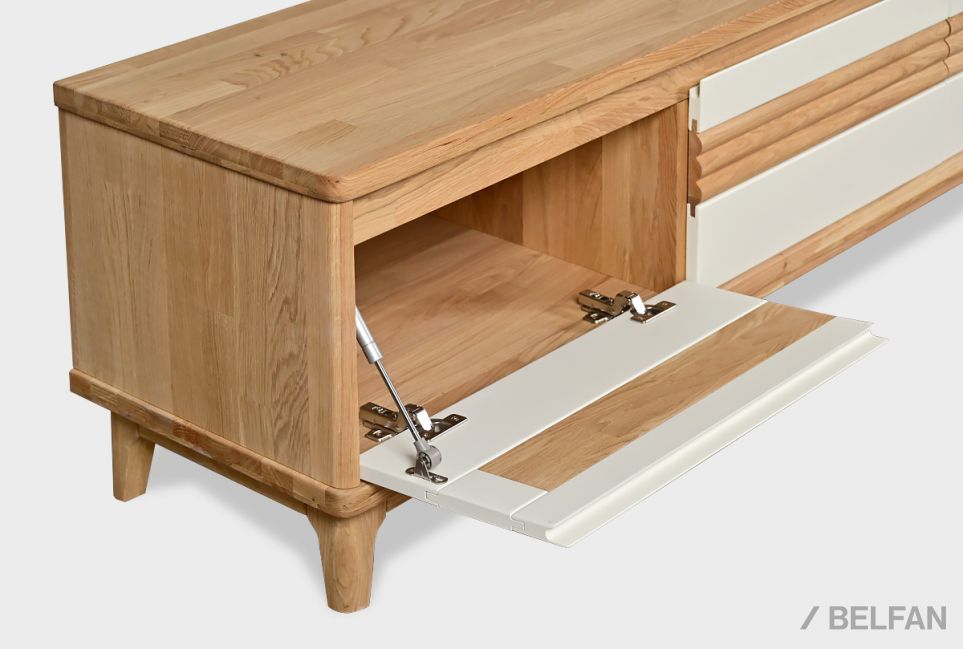 Тумба под ТВ "Уоллстрит" 170 массив дуба, МДФ 7